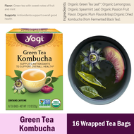 Yogi Tea Organic Green Tea Kombucha Tea/ Green Tea Super Antioxidant/ Green Tea Blueberry Slim Life/