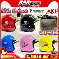 BKP H4 SIRIM Kids Motorcycle Helmet FREE VISOR QUALITY Kid Children Topi Keledar Budak Kanak 3 Butto