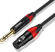 DREMAKE Audio XLR Female to 1/4 TRS Cable 100FT, Female XLR to 1/4 Cable, Jack 6.35mm 1/4 to XLR Plu