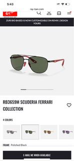 Ray-Ban RB3659M Scuderia Ferrari Sunglasses