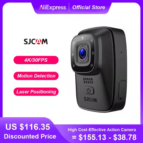 Camera Body-Worn SJCAM A10 Body Camera Wearable Body-Worn Camera 1296P 30FPS IP65 Waterproof Action 