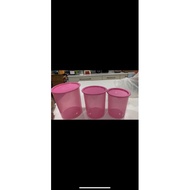 Tupperware one touch pink  set(3)