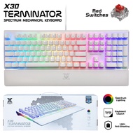 SB Design Square  NUBWO คีย์บอร์ด USB KEYBOARD 'TERMINATOR' x30 White (Red SW)