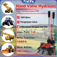 [Garansi]Hand Control Valve Hidrolik P40-02 1/2 Inch Hand Valve Hydraulic Monoblock 40L/Min Perganti