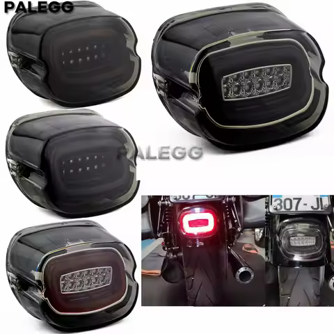 Motor Taillight LED Rear Brake Tail Light Turn Signal Number License Plate Lamp For Harley RoadKing 