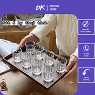 Glass Cups, Set of 6 Luxury Household Glass Cups