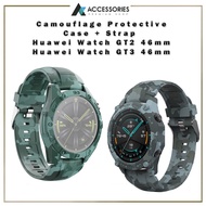 Sikai Camouflage Protective Case for HUAWEI Watch GT2 46mm/Huawei Watch GT3 46mm Watch Strap Case Fu