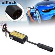 WILLUCK FM Converter, Black 12V Car FM Expander, Durable FM 76-90 Mhz Plastic Car Frequency Changer 