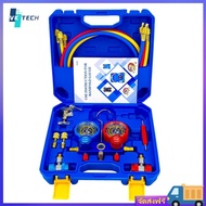 [ VKTECH ] 3 Way AC Manifold Gauge ตั้งค่าด้วยท่อขนาด 5 ฟุต AC Diagnostic Manifold Gauge ตั้งค่าเครื