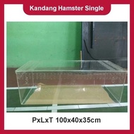 Full Acrylic Hamster Cage 100x40x35cm