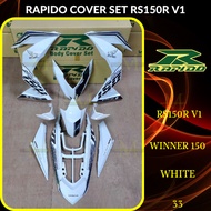 RAPIDO COVER SET RS150R/RS150 V1 WINNER 150 (33) WHITE (STICKER TANAM/AIRBRUSH) COVERSET