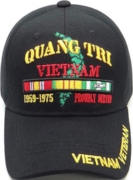 Quang Tri Vietnam Veteran Proudly Served Mens Cap [Black - Adjustable]