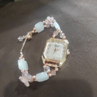 rose quartz DIY bracelet watch