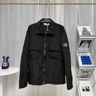 Stone Island Stone Island ไนลอนโลหะทำงานของผู้ชายสบาย ๆ ผู้หญิงเสื้อคู่ทุกคู่แจ็คเก็ตแจ็คเก็ต