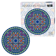 ✨500Pcs Colorful Circular Jigsaw Puzzle for Children (14+) - Artascope Rainbow and Zodiac Horoscope 