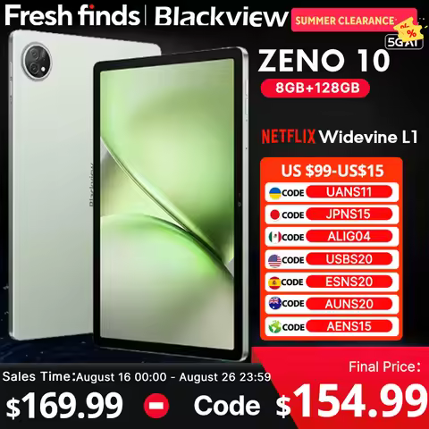 Blackview Zeno 10 5G AI Tablet 11-inch FHD+ 90Hz Display Quad Speakers 8800mAh Widevine L1 Android 1