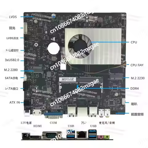12th generation N100 mini host NAS all-in-one computer, industrial control industry ITX motherboard 