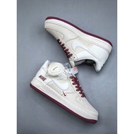 Nike Air Force 1'07 Low three-hook series white wine red classic Air Force One Tv2306-258