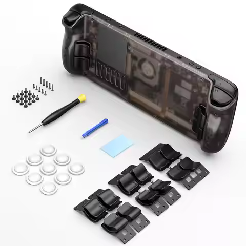Transparent Back Plate for Steam Deck, DIY Clear Edition Replacement Shell Case Set for Steam Deck, 
