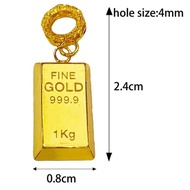 916 22k Gold Bar Charm pendant gold916