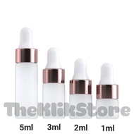 Frosted Rose Gold Glass Pipette Dropper Bottle 1ml 2ml 3ml 5ml Empty Glass Bottle Dropper Serum Esse
