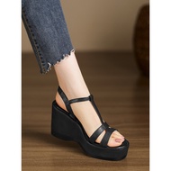 bow heels kitten heels bow Kasut wanita Xiuyue ~ 9.5cm lelaki kecil tidak letih kaki tebal sandal ba