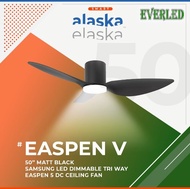 [Installation Available] ALASKA E-Aspen V 38"/50" Smart DC Ceiling Fan (Dimmable) (with 20w Samsung Tri-Color LED and Remote)