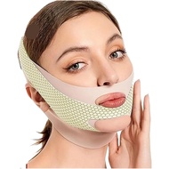 V Face Mask Face-Lift with Sleep Face V Shaper Facial Slimming Lift Thining Band Massage(Light Pink)