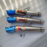 DAENG 4 exhaust /NLK /KOU canister only Pipe Xrm 110 Xrm 125 /Wave 110 Wave 125 Smash 115 Fury Mio i