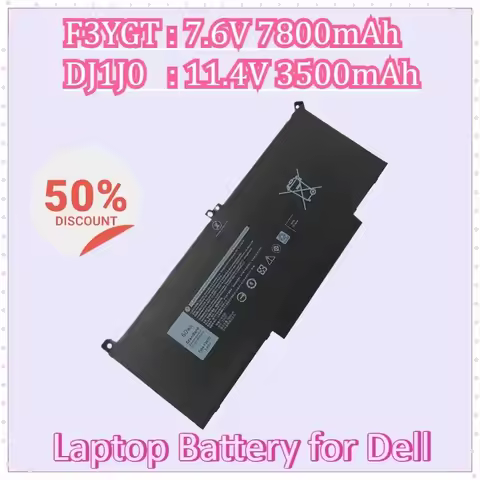 F3YGT DJ1J0 Laptop Battery for Dell 7480 2X39G Latitude 12 7000 7280 E7290 E7380 E7390 7290 E7280 13