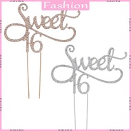 NAV Sweet 16 Cake Topper 16th Birthday Party Themes With for Rhinestone Decoration A