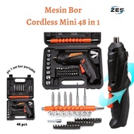 GROSIR BOR48 - Mesin Bor Baterai Portable Multifungsi Tangan Drill Bat