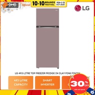 LG 493L Top Freezer Fridge in Clay Pink Finish GN-B452PPFK Multi Air Flow 5 Star GNB452PPFK LinearCo