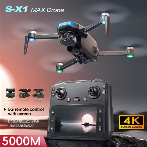 S-X1 MAX GPS Drone Professional 4K Camera 3-axis gimbal Aerial Brushless With Large Screen Control S