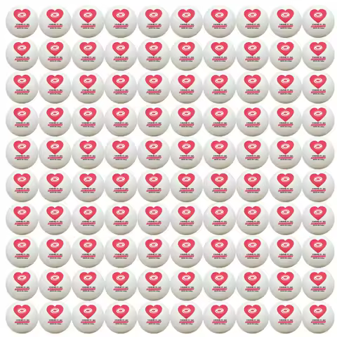 YINHE 40+ Table Tennis Ball Red Heart ABS New Material Ping Pong Balls with Stable Bounce Clear Arc 