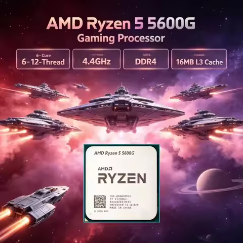 AMD Ryzen 5 5600G R5 6-Core 12-Thread 3.9GHz Up to 4.4GHz L3=16M 7nm 65W Socket AM4 DDR4 PCIe 3.0 Ga