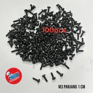 M3 BOLT 1 cm LENGTH SMALL BOLT ORIGINAL STEEL MICA BOLT SPEEDOMETER BOLT UNIVERSAL SCREW M3x10mm