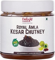 Green Velly Delight Foods Royal Amla Kesar Chutney 350g | Saffron Gooseberry Chatni, Indian Preserve, Pickle, Achar, UppinKai, Chakna | No Preservatives