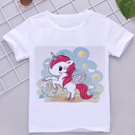 Baby Cute Cartoon Unicorns T-Shirts Summer Short Sleeve Boys/Girls Casual Kids Tshirt Birthday Girt