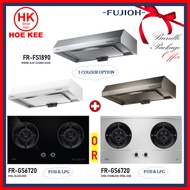 (HOOD + HOB) Fujioh FR-FS1890R Slimline hood + FH-GS6720 SVGL/SVSS 2-Burner Hob