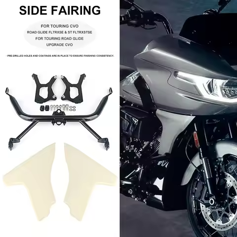 New Motorcycle ABS Unpainted/Black Right Left Side Panel Frame Fairing For Touring CVO Road Glide ST