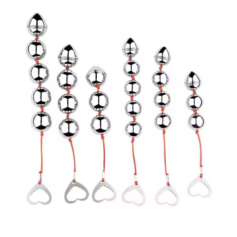 Women's Stainless Steel Anal Beads Back Hole Plug Toys Couple Playing Accessories Masturbation Exerc