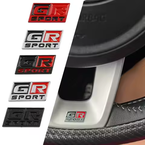 Car GR Sport Steering Wheel Interior Logo Badge Emblem Decals Sticker For Toyota 86 CHR SUPRA Coroll