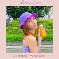 Lilac hat - meo.crochet Crochet wool hat with wavy edges bucket hat