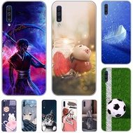 Cartoon Phone Cover For Samsung Galaxy A50 A505 A50S A507 Galaxy A7 2018 A750 Case Soft Silicone Pattern Smartphone Funda