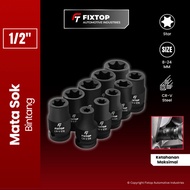 MATA FIXTOP 1/2 Inch E8 E10 E12 E14 E16 E18 E20 E24 Impact Socket