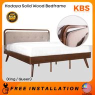 (FREE Installation+Shipping) KBS Hodaya FULL SOLID WOOD Bed Frame / Mid Century Classis Style Furnit