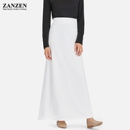 ZANZEN Korean Style Women Skirt Labuh Muslimah Skirt Kerja Office Skirt Plain Skirt Plussize Muslima