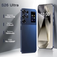 2025 New Original S26 Ultra 5G Smartphone 7.3-inch HD 16GB+1TB Unlocked Dual SIM Android 14.0 Global