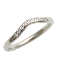 蒂芬妮 (Tiffany & Co.) 弧形戒指，950鉑金，鑽石，約3.19克 [二手]